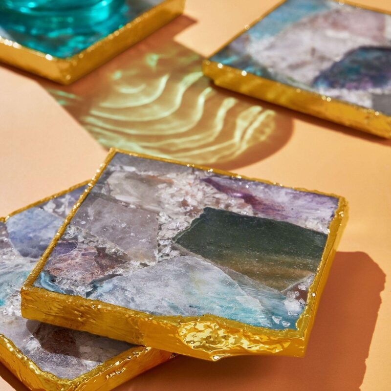 Radiance Composite Agate Coasters, Set of 4 - Image 3
