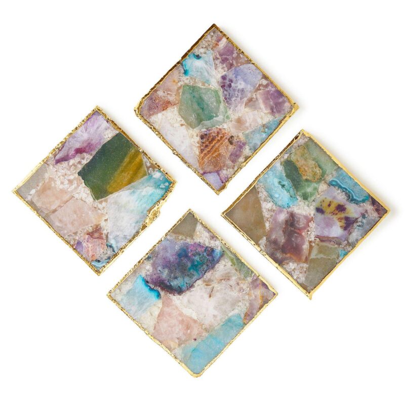 Radiance Composite Agate Coasters, Set of 4 - Image 5