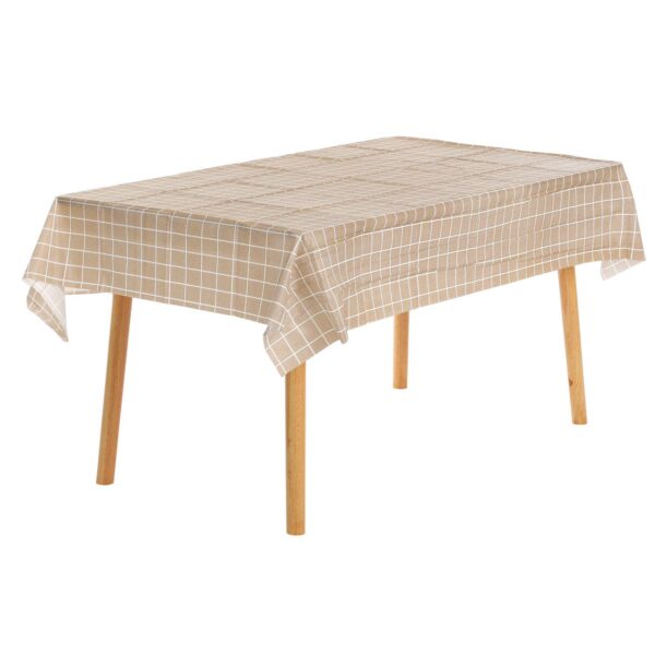 Rectangle Checkered Disposable Plastic Waterproof Table Covers 6 Pcs, 54  X 60