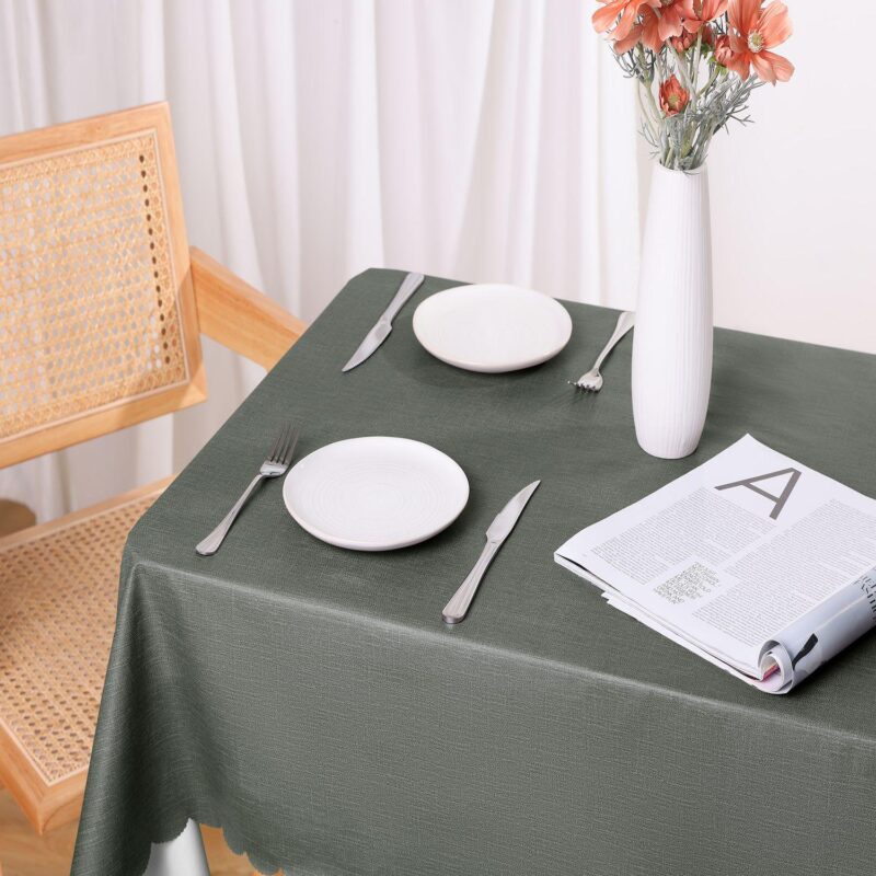 Rectangle Oil-proof Spill-proof Water Resistance Pvc Table Cover 1 Pc, 55  X 118 - Image 5