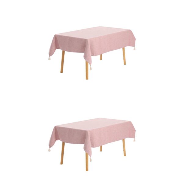 Rectangle Tablecloth With Fringe For Indoor And Outdoor 52  X 87