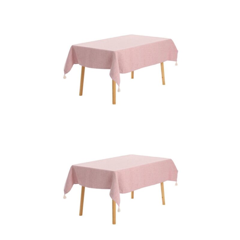 Rectangle Tablecloth With Fringe For Indoor And Outdoor 52  X 87