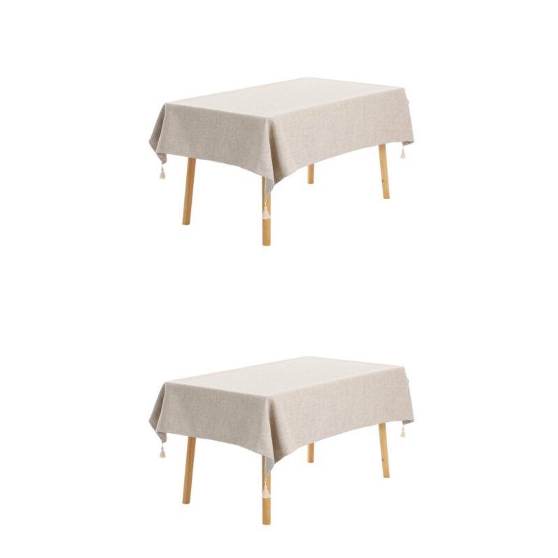 Rectangle Tablecloth With Fringe For Indoor And Outdoor 52  X 87 - Image 6