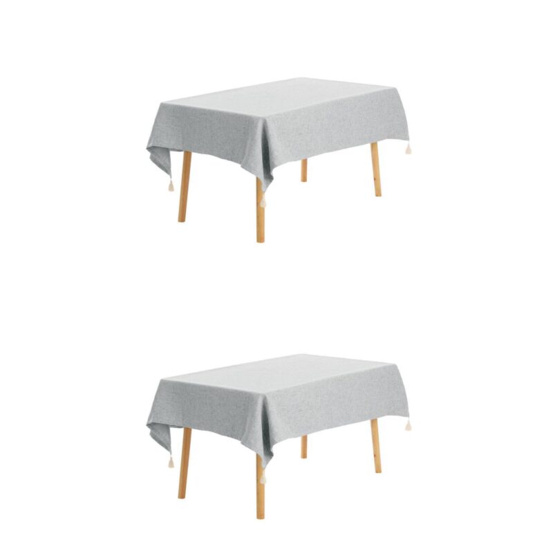 Rectangle Tablecloth With Fringe For Indoor And Outdoor 52  X 87 - Image 7