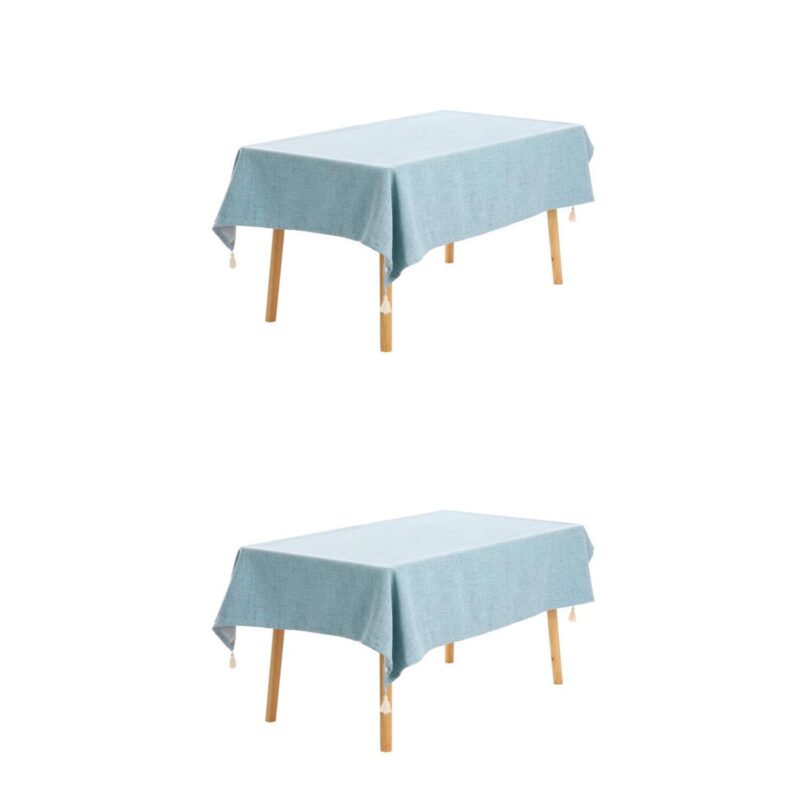 Rectangle Tablecloth With Fringe For Indoor And Outdoor 52  X 87 - Image 8