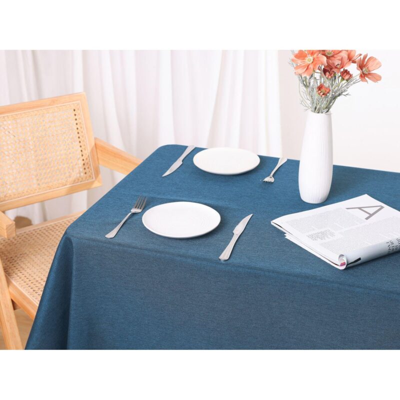 Rectangle Waterproof Spill Proof Wrinkle Tablecloth Table Cover 2 Pack For Dining 55  X 95 - Image 5