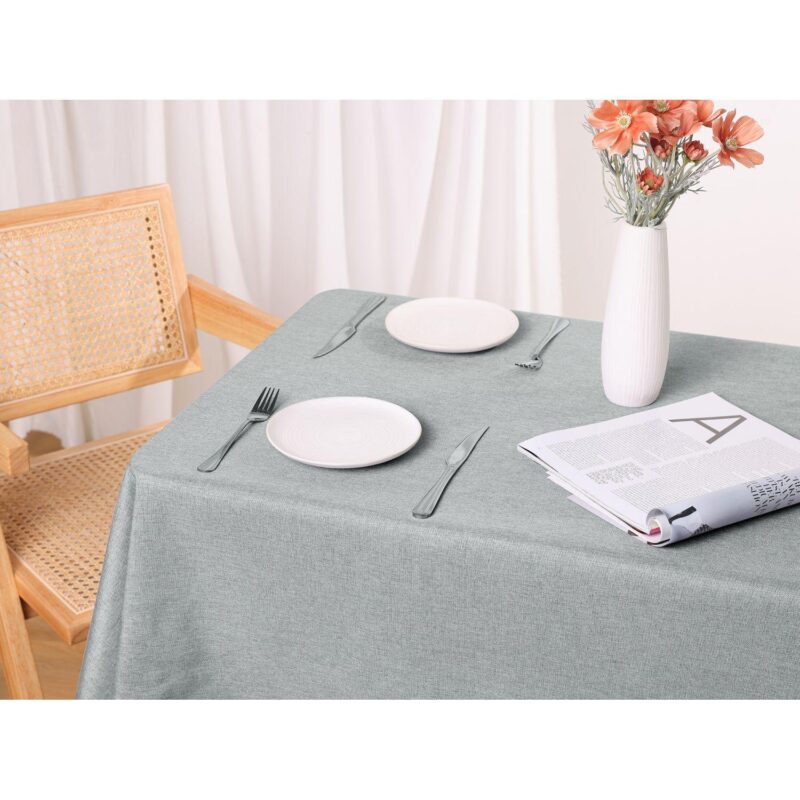 Rectangle Waterproof Spill Proof Wrinkle Tablecloth Table Cover 2 Pack For Dining 55  X 87 - Image 5