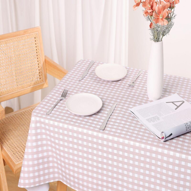 Rectangle Wrinkle Resistant Waterproof Pvc Table Cover 1 Pc, 55  X 79 - Image 5