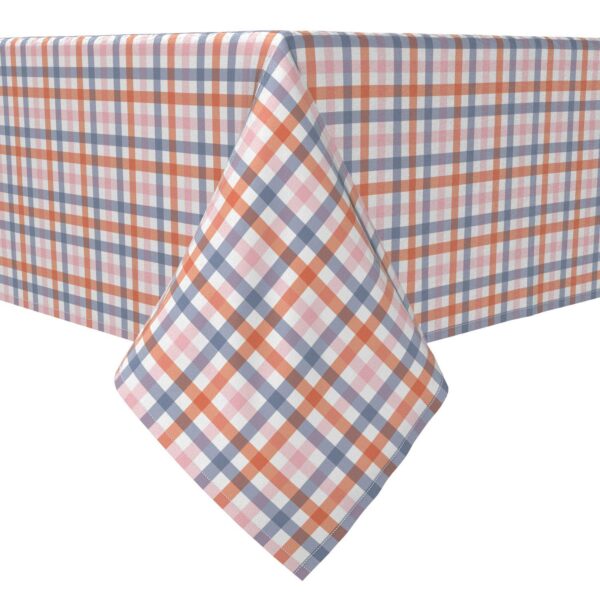 Rectangular Tablecloth, 100% Cotton, Plaid 7