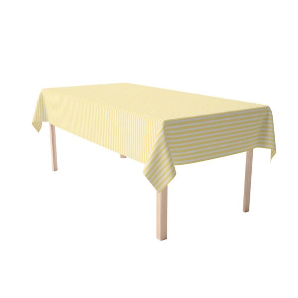 Rectangular Tablecloth, 100% Polyester, 60x84 , Lemonade Stripe