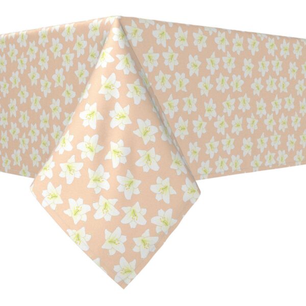 Rectangular Tablecloth, 100% Cotton, 60x120 , Springtime Lilies