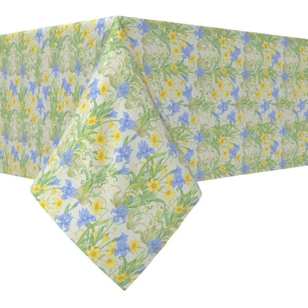 Rectangular Tablecloth, 100% Cotton, 52x84 , Floral 137