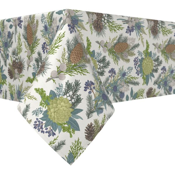 Rectangular Tablecloth, 100% Cotton, 60x120 , Winter Floral