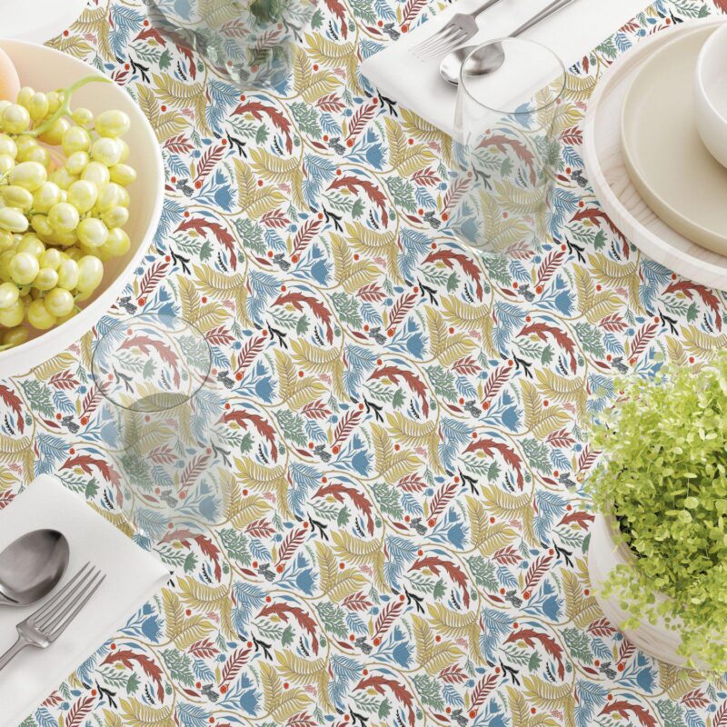 Rectangular Tablecloth, 100% Cotton, 52x104 , Floral 54 - Image 3