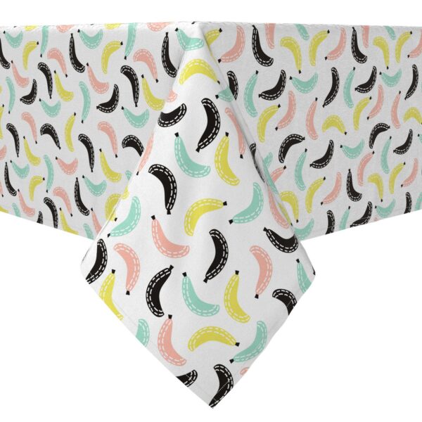 Rectangular Tablecloth, 100% Cotton, 60x120 , Colorful Banana Fruit