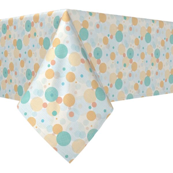 Rectangular Tablecloth, 100% Cotton, 52x104 , Colorful Spots