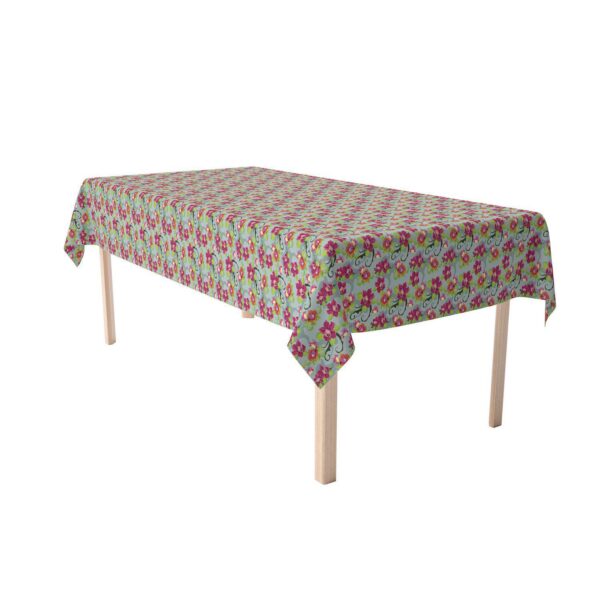 Rectangular Tablecloth, 100% Cotton, 52x104 , Tropical Flower Pattern