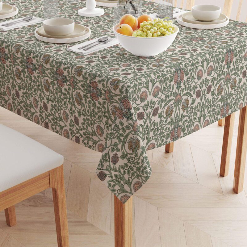 Rectangular Tablecloth, 100% Cotton, 60x104 , Floral 63 - Image 2