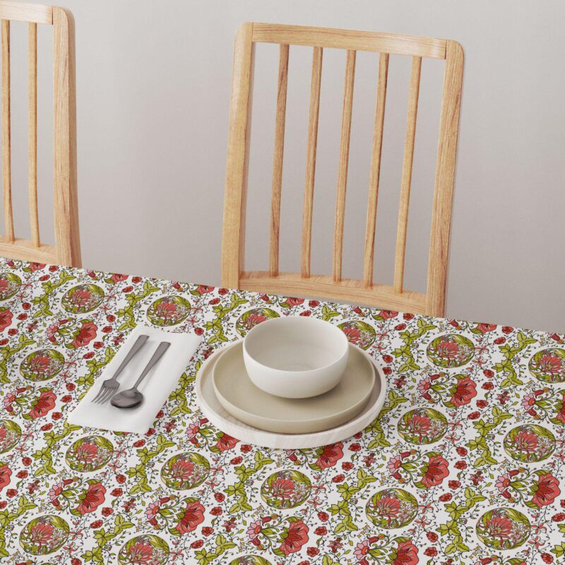 Rectangular Tablecloth, 100% Cotton, 60x104 , Floral 3 - Image 4