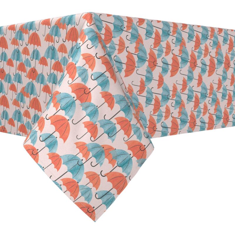 Rectangular Tablecloth, 100% Polyester, 60x84 , Umbrellas Up