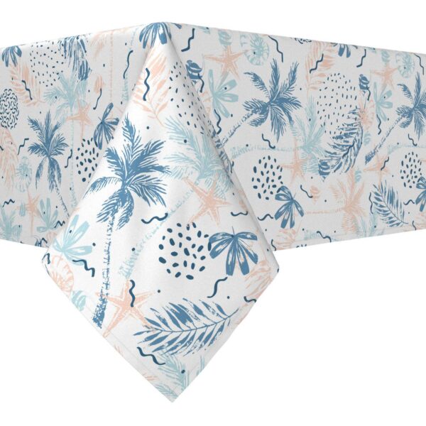 Rectangular Tablecloth, 100% Cotton, 60x84 , Tropical Summer