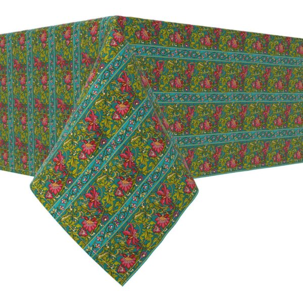 Rectangular Tablecloth, 100% Cotton, 52x84 , Floral 29