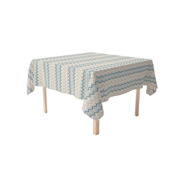 Rectangular Tablecloth, 100% Cotton, 60x84 , Boho Chevron