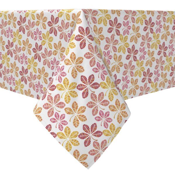 Rectangular Tablecloth, 100% Cotton, 60x120 , Colorful Chestnut Leaves