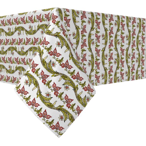 Rectangular Tablecloth, 100% Cotton, 60x104 , Floral 7