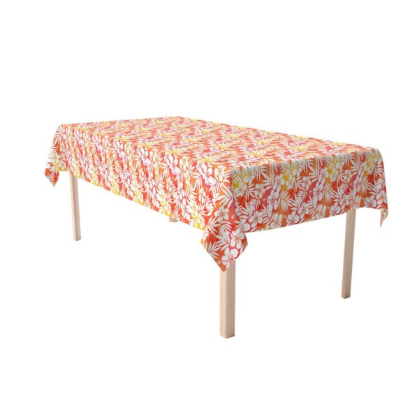 Rectangular Tablecloth, 100% Cotton, 60x104 , Hibiscus Island Style