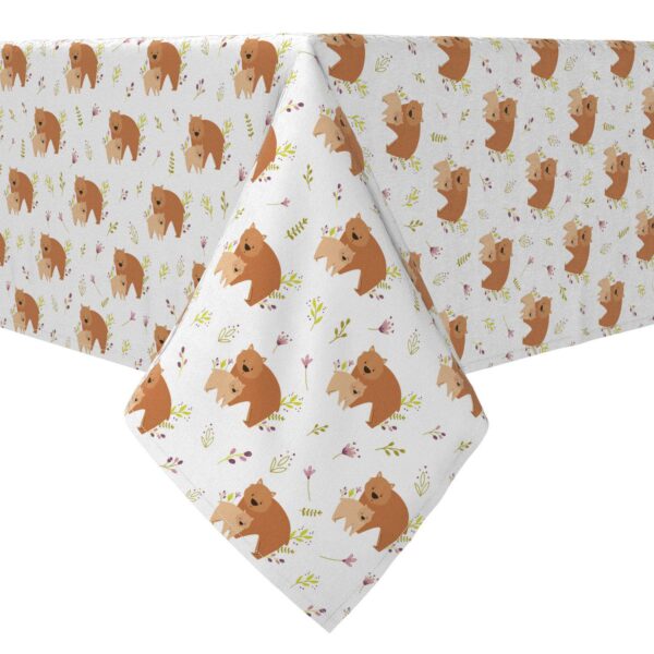 Rectangular Tablecloth, 100% Cotton, Bear Hugs