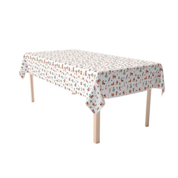 Rectangular Tablecloth, 100% Cotton, 52x84 , Holiday Dogs