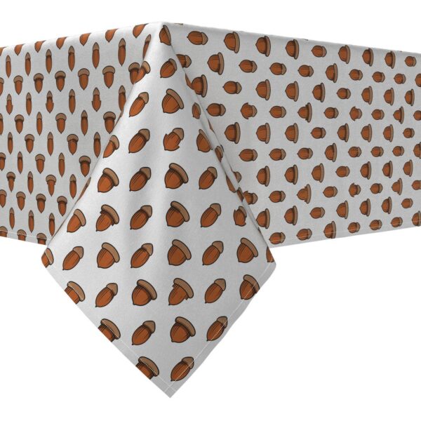 Rectangular Tablecloth, 100% Cotton, 52x84 , Falling Acorns