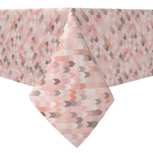 Rectangular Tablecloth, 100% Cotton, Pink Arrow Abstract