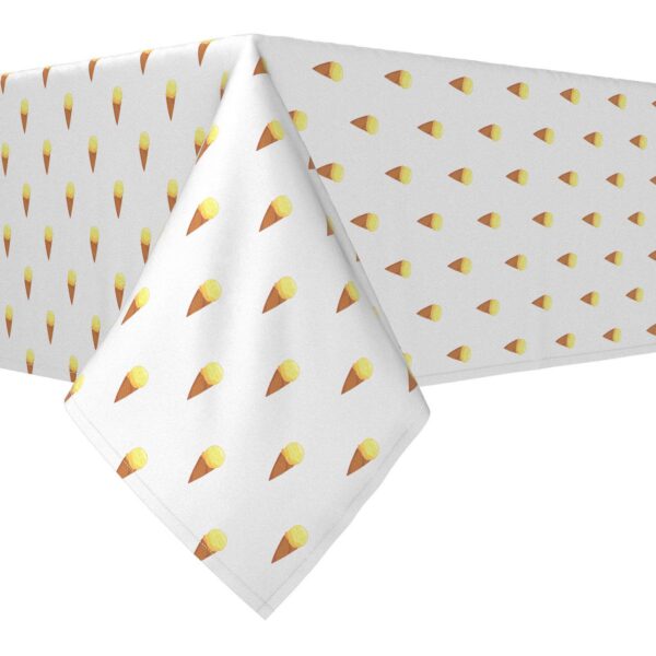 Rectangular Tablecloth, 100% Cotton, 52x84 , Ice Cream Cones