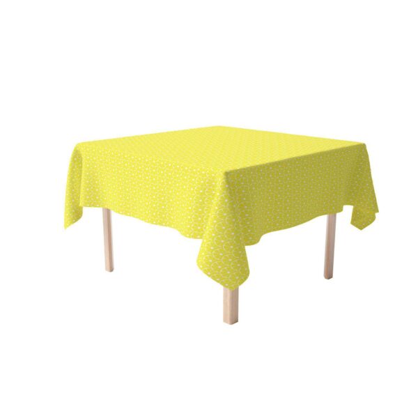 Rectangular Tablecloth, 100% Cotton, 52x120 , Allover Lemon Slices