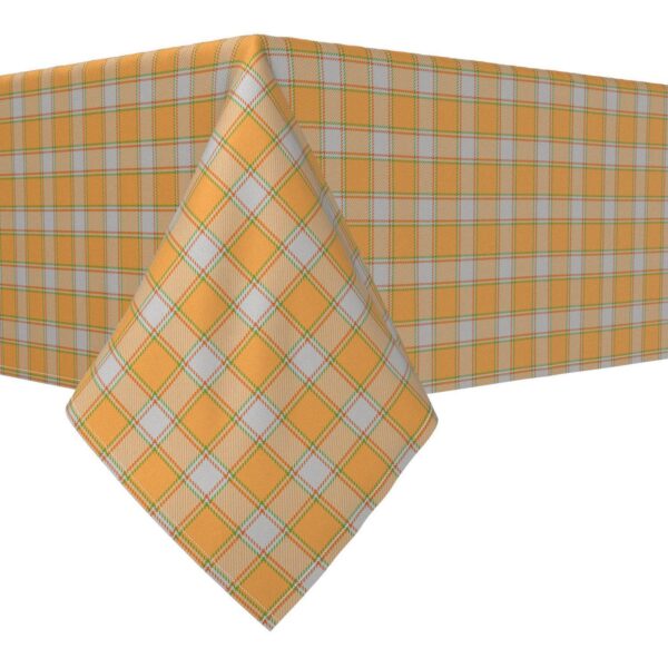 Rectangular Tablecloth, 100% Cotton, 60x104 , Rustic Fall Color Plaid