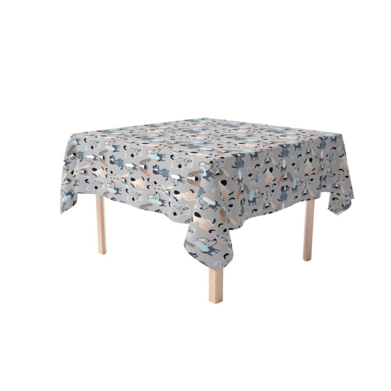 Rectangular Tablecloth, 100% Cotton, 60x120 , Cartoon Pets