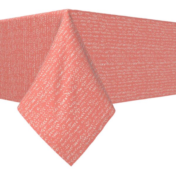 Rectangular Tablecloth, 100% Cotton, 60x84 , Coral Batik Design