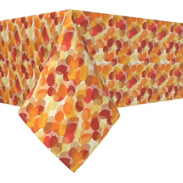 Rectangular Tablecloth, 100% Cotton, 52x104 , Autumn Abstract Leaves