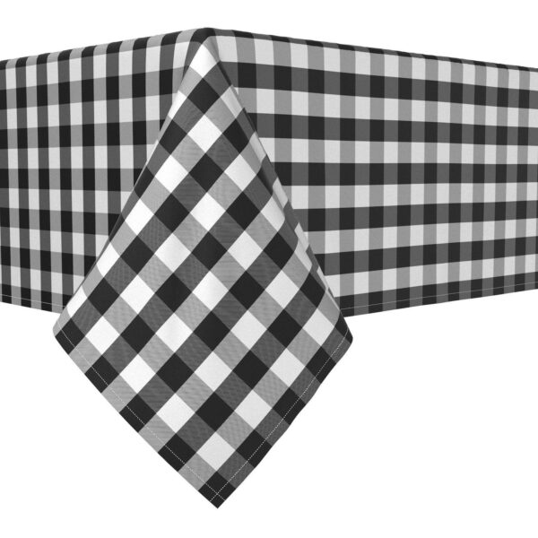 Rectangular Tablecloth, 100% Polyester, 60x120 , Picnic Check, Black