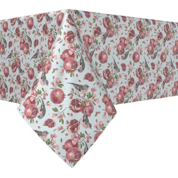 Rectangular Tablecloth, 100% Polyester, 60x120 , Pomegranate Trees and Birds