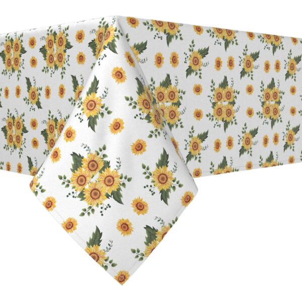 Rectangular Tablecloth, 100% Polyester, 60x104 , Sunflower Style