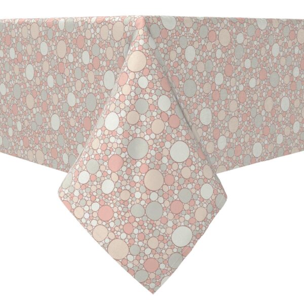 Rectangular Tablecloth, 100% Cotton, Pastel Modern Dots