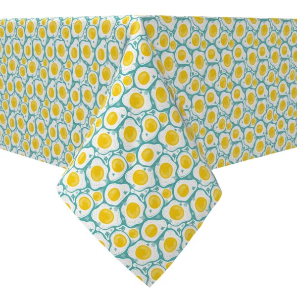 Rectangular Tablecloth, 100% Cotton, 60x84 , Brunch Time Eggs