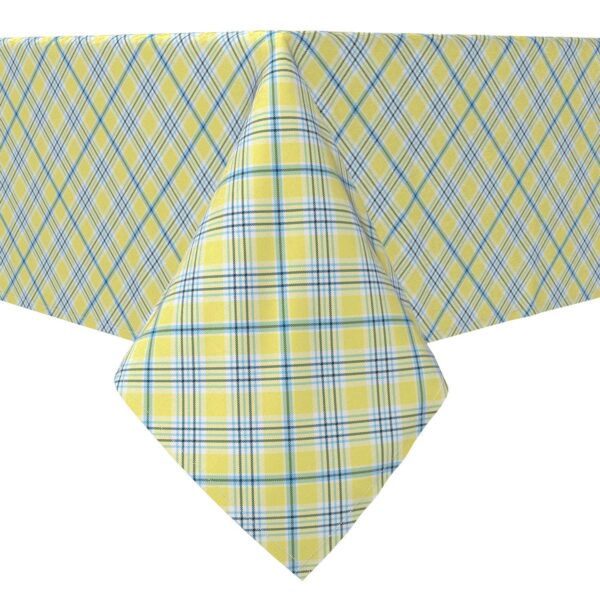 Rectangular Tablecloth, 100% Cotton, Plaid 13