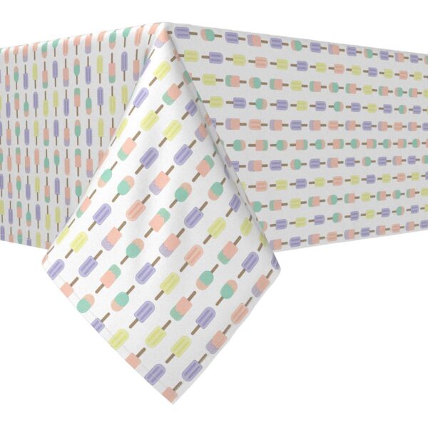 Rectangular Tablecloth, 100% Cotton, 52x120 , Pastel Pops