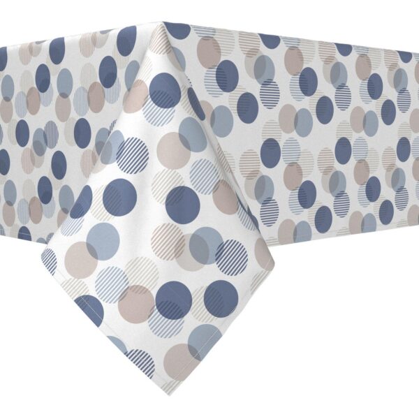 Rectangular Tablecloth, 100% Polyester, 60x120 , Abstract Monotone Dots