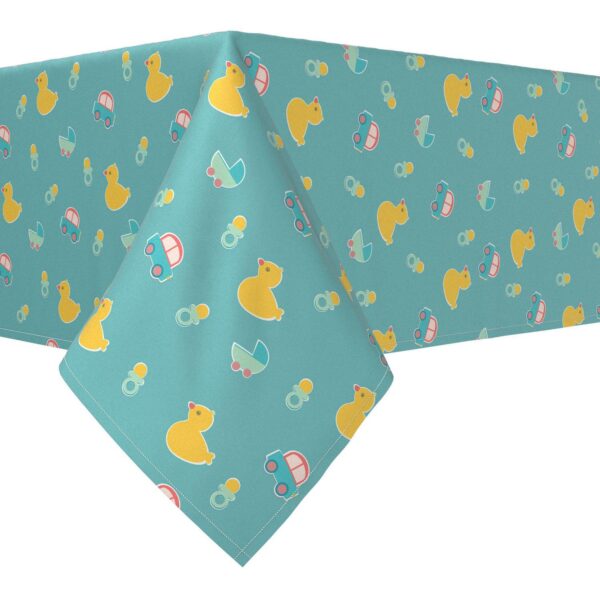 Rectangular Tablecloth, 100% Cotton, 60x84 , Little Ducks Design