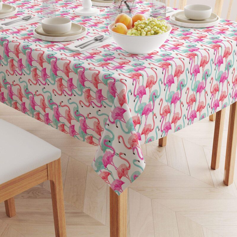 Rectangular Tablecloth, 100% Cotton, 60x120 , Flamingo Beach - Image 2